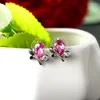 Boucles d'oreilles ER-00031 cristal autrichien accessoires pour femmes plaqué argent coréen papillon goutte en gros cadeau de mariage