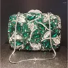 イブニングバッグの色付きダイヤモンド豪華な財布女性デザイナーパーティーの結婚式ブティックメタリッククラッチ高品質