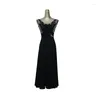 Stage Wear Tienermeisjes Ballroom Dans Jurk Zomer Mouwloze Oefenkleding Prom Wals Dansen Tango Competitie Kostuum VDB6901