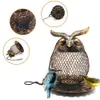 Trädgårdsdekorationer 1PC Wild Bird Owl Form Feeder utanför hängande kolibri matare dekor tillbehör för utomhusgård 230721