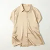 Женские блузки Birdsky 1pc Женские рубашки с коротким рукавами верхние рубашки 22 мм настоящие шелковые жемчужные сатиновые цвета. S-562
