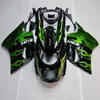 ABS Flames Green Fairings Zestaw dla Kawasaki Ninja ZX 11 R 11R ZZR-1100 ZX11 R ZX-11R 1990 1991 1992 Bodywork 164NO 11 ZZR 1100 CC Z3349