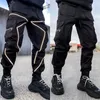 Pantalons pour hommes Hip Hop Streetwear Joggers Réfléchissant Cargo Hommes Casual Poche Noir Blanc Assortiment de Couleurs Pantalons de Survêtement Lâche Mode Pantalon