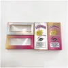 False Eyelashes 20Pcs Eyelash Packaging Box Wholesale Lashes Boxes Empty Case 8-27Mm Rec Lashwood Without Tray Drop Delivery Health Dhobp