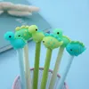 36 Pcs/Lot mignon dessin animé neutre stylo Kawaii dinosaure Animal Gel 0.5mm noir bleu encre Signature enfants école fournitures de bureau