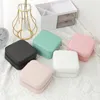 Jewelry Pouches Mini Storage Box Portable Home Travel Earrings Necklace Case For Women Ring Organizer PU Leather Display