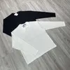 Nakış Uzun Kollu T-Shirt Erkek Kadınlar 1 Kalite Büyük Boy Siyah Beyaz Base T Shirt