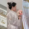 H Damen Hochzeit Braut Brautjungfer Robe Dressing Kleid sexy Frauen Badebademang Nachthemd Kurzzeitekleidung Lässige Blume Kimono Geisha M L xl 230720