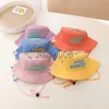 Caps Hats Spring Autumn Thin Cartoon Bear Print Baby Bucket Hat Cotton Fisherman Hats Kids Summer Toddler Boys Girls Panama Sun Cap x0810