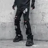 Hommes Jeans Crâne Pantalon De Mode Streetwear Trou Mince Y2k Homme Femme Trendyol Imprimer Coréen Hip Hop Baggy Squelette Pantalon Déchiré