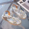 Sandales été filles tongs enfants princesse chaussures Bling pantoufle plage enfants noeud papillon diapositives bébé 230720