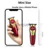 Clippers Trimmers Mini Professional Hair Trimmer kraftfulla män 0 mm R Blade Electric Clipper Laddning Barber Haircut Hine Trimmer Shaver X0728