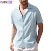 Men's Casual Shirts Mens Short Sleeve Button-Down Guayabera Shirts Cuban Embroidered Pleats Beach Shirts Men Loose Fit Camp Cuban Fishing Shirt L230721