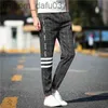 Pantalons pour hommes Pantalons à carreaux décontractés Hommes Cordon Streetwear Longueur cheville Sarouel Hommes Joggers 2XL Hommes Pantalons Vêtements 2018 Automne Haute Qualité Hotsale Z230721