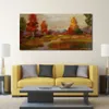 Modern Abstract Canvas Art Landscape Fall Creek Handgjorda oljemålning Modern väggdekor