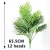 Decorative Flowers Large Artificial Palm Tree Tropical Plant Potted Plastic Fake Green Leaves Wedding Christmas Home Garden Room Decorations