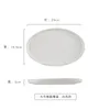 Plates Nordic Style Breakfast Plate Creative Elliptical Ceramic Western Dining Bowl Fruit Salad