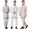 Мужские спортивные костюмы 2023 Стиль одежда в стиле Средняя Востока Африка Модная стенд Кнопка Кнопка с длинным рукавом карманные брюки с двумя частями