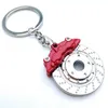 10pcCreative gift car metal keychain turbo gear hub pendant brake disc shock absorber Pendant212l