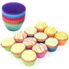 Cupcake Silicone Muffin Bolo Cup Mold Case Bakeware Maker Mold Tray Bakeware