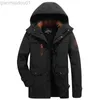 Men's Jackets Men Winter Long Jackets Hooded Casual Down Jackets Male Military Coats Man Fleece Casual Warm Parkas Male Outwear Long Coats 6XL L230721