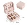 Jewelry Pouches Mini Storage Box Portable Home Travel Earrings Necklace Case For Women Ring Organizer PU Leather Display