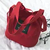 イブニングバッグ女性キャンバスバッグクロスショルダーストレージハンドバッグ再利用可能な純粋な色カジュアルトートアウトドアスモール
