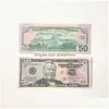 Autres fournitures de fête festives 50% Taille Usa Dollars Prop Money Movie Banknote Paper Nouveauté Jouets 1 5 10 20 50 100 Dollar Devise Fa Dhfbs