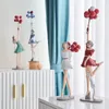 Decorative Objects Figurines Modern Cute Balloon Girls Resin Ornaments Home Decor Crafts Statue Office Desk Decoration Bookcase Sculpture Craftsd 230721