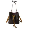 Famous Brand Designer Flower Printing Bucket Bag Women Shoulder Bag Crossbody Bags ChaoL860