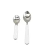 Sublimazione Set di posate per bambini White Blank DIY Forchetta Coltello Cucchiaio Acciaio inossidabile Posate per adulti Posate per bambini portatili CPA5660 i0721