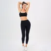 Aktive Sets Mit Brust Pad Yoga Kleidung Set Weibliche Mode Schönheit Zurück Top Hosen Sport Training Fitness Nahtlose Frauen