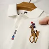 Erkek Polos Kubro% 100 Pamuklu Yüksek Kaliteli Erkekler Saf Pamuk İşlemeli Polo Gömlek Yaz İş Maddesi Spor Sporlu T-Shirt 230720