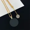 Circle Slide Necklace Women Vintage Cooper Pendant Necklaces 18k Gold Plated Full Diamond Necklaces for Lady Gold Adjustable Neck Jewelry