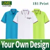 Polos Masculinos Verão Respirável Camisa POLO de Manga Curta Personalizada Grupo Pessoal Bordado Parte Superior Poliéster Faça Você Mesmo Seu Design 230720