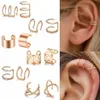 Ear Cuff Gold Leaves Non-Piercing Clips Fake Cartilage ring Jewelry For Women Men Whole gifts 210722246n