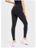 2023 Justera kvinnors yoga outfit solid färg leggings byxa höga midje designers kläder sexiga legging yogas byxor sport elastisk fitness slitage övergripande tights workou