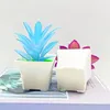 Decorative Flowers Artificial Succulent Flocking Plants Mini Fake Flower Succulents Plant Lotus Landscape Home Garden Arrange Decoration