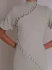カミソールズタンクサウジアラビアの女性は、ハイカラーウエディングドレスボタンタッセルローブデカクテルパーティーイブニングショートスリーブフォーマルオシップ230721
