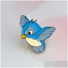 Pins Broches Cartoon Harde Emaille Blauwe Vogels Pins Denim Jasje Badge Kraag Hoed Zak Decoratieve Sieraden Drop Levering Dhsv1