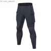 Herrbyxor män byxor fitness som kör sportkläder tätt träning leggings elastiska midja gym snabbt torr moire wicking performance byxor mäns z230721