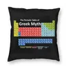Kudde dekorativ kudde Anpassad periodisk tabell av grekisk mytologi Omslagsdekoration Vetenskapslärarens presentkudde för soffa hem2455