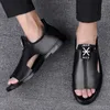 Shoes Summer High Beach Casual Quality Genuine Leather Fashion Men s Sandals Sandal