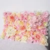 Decorative Flowers 60 40cm Artificial Wall Silk Rose Fake Flower Mat Wedding Decoration Background Grass Backdrop