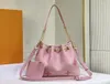 10A Top Quality Summer Bundle Pink Summer Strap Tote Luxury Drawstring Bag with Amovible Zipper Bag Designer Women's Shoulder Bag Embossed Leather Gradient