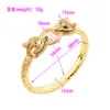 Modische Armreifen aus 18 Karat Gold mit zwei Leoparden-Silberarmbändern für Damen, Set mit Ringen für Herren, luxuriöser Mode-Unisex-Schmuck, Designer-Damenschmuck, Partygeschenk, Accessoires, Hochzeitsverkauf