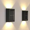 Decorações de jardim 1-2 peças LED solar inteligente à prova d'água para exteriores lâmpadas de decoração para varanda quintal rua lâmpada de parede