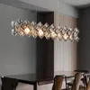 Chandeliers Lampshade LED Ceiling Lighting Fixtures Large Pendant Lamp For Restaurant Bar Luxury Long K9 Crystal Dining Chandelier