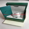 Venta de caja de reloj de alta calidad con bolsa Super Watch box Green Papers Mens Gift Relojes Cajas Bolsa de cuero Tarjeta 0 8KG273c