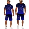 Erkek Trailsits Yeşil Scorpion T Shirt 3D Baskı Trailsuitpants Zehirli Grafik Top Sokak Menwomen Hip Hop Yaz Erkek Takım 230720